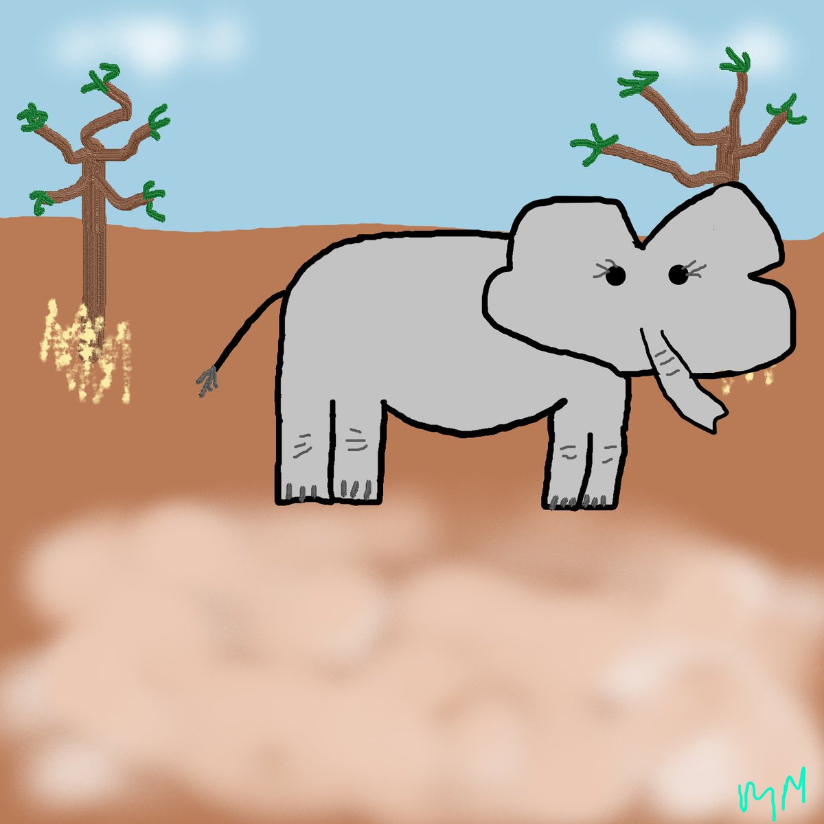 These works of fine art created on stream for <a href="/Sampson9091/">Sampson9091</a> and <a href="/LuckyEledile/">In a while, Eledile</a> bring together Demon Cow and Turtle Cow again (the nostalgia is strong) and not to be missed, the heffalump that is really just trying his best. Thank you for redeeming these gems.