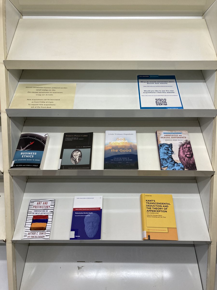 jabgreig's tweet image. Nothing new last week - so it&apos;s on to this week for the #leuvenPhilosophy #newLibraryBooks series!

This time around the selections were a little more limited (for my tastes) - still some decent potentials in the pack.