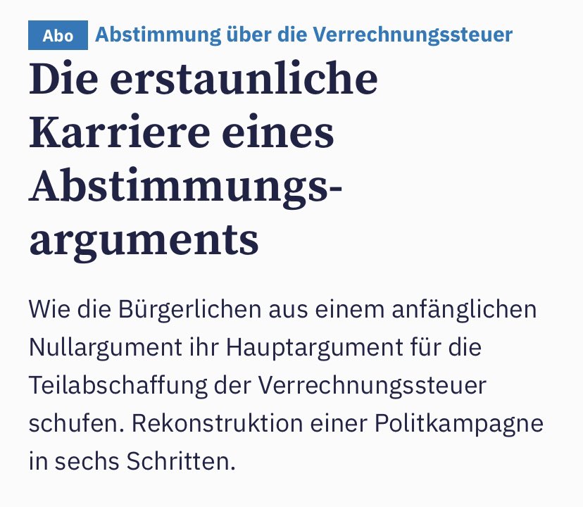 Noch vor gut einem Jahr, als die Vorlage längst parat war, war ein solcher Spareffekt für die öffentliche Hand nie ein Thema. In allen amtlichen Dokumenten und Studien zur Vorlage findet sich davon: nichts.

Hier geht’s zum Artikel: tagesanzeiger.ch/die-erstaunlic…
