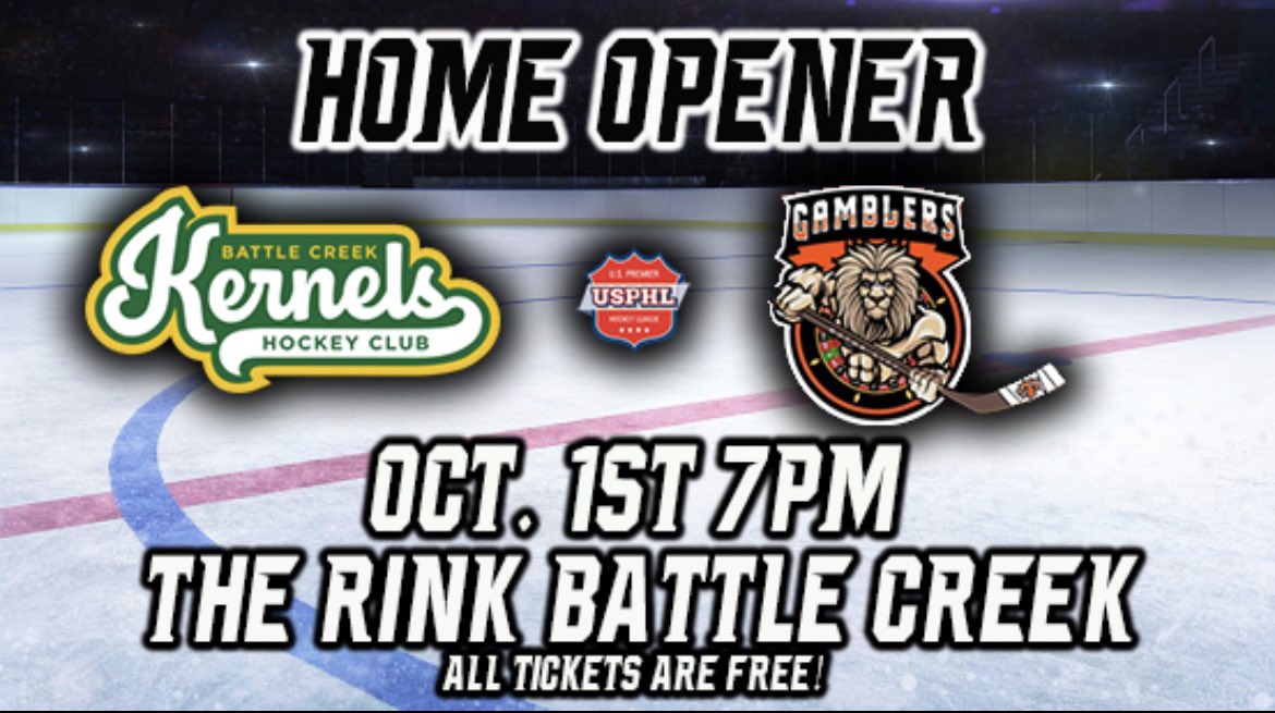 We are 12 days away from our first ever home opener! Reserve your FREE tickets today at battlecreekkernels.com/event-details/… #BattleReady