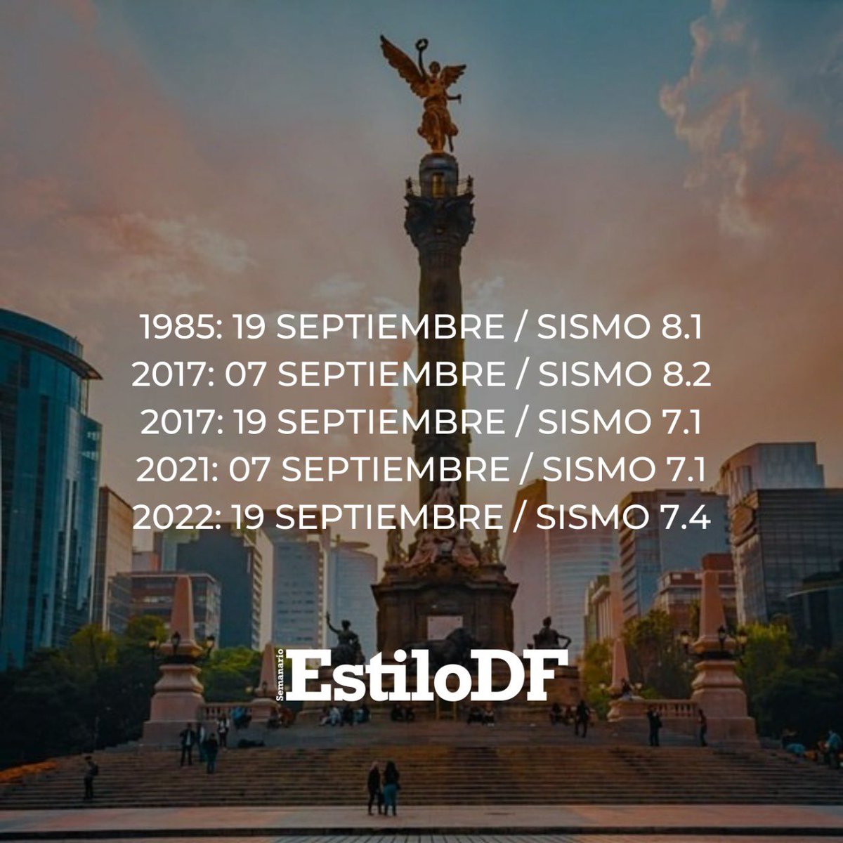 EstiloDF's tweet photo. ¿¡Coincidencia o casualidad!? Los sismos de septiembre en México es algo que como ciudadanos nos deja sin aliento. Estos son los registros. 👇 https://t.co/lHTsinXAKu