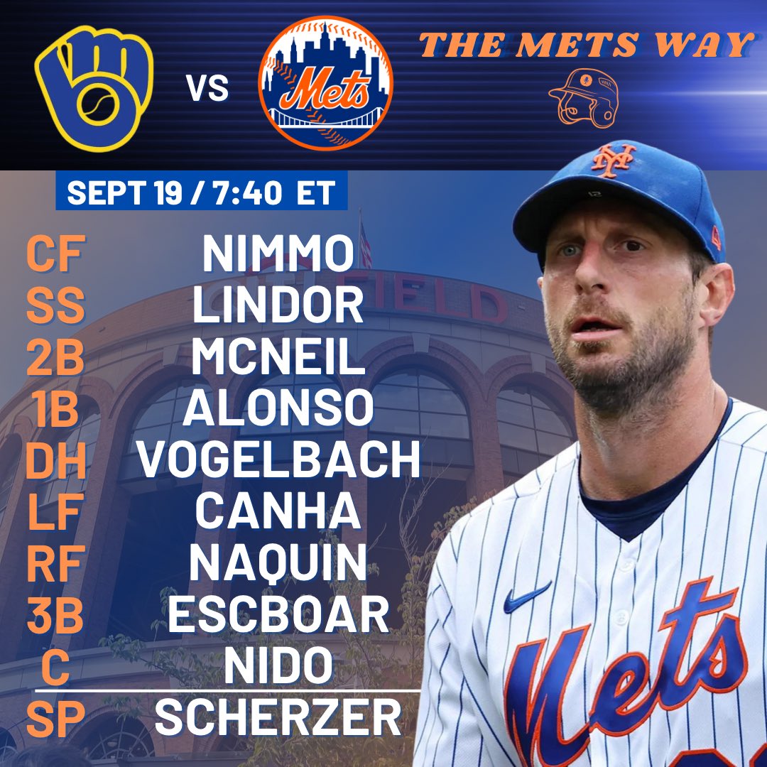 TheMetsWay's tweet photo. #Mets can clinch a spot in the postseason tonight! Win & In!
#LGM #TheMetsWay #NYM https://t.co/mjUcWI6PYB