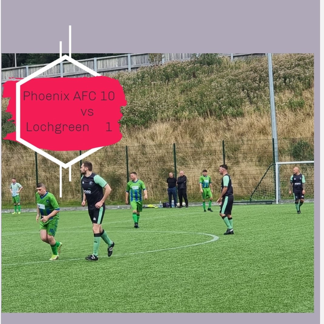 Yesterday's league game against a tough, determined Lochgreen side finished in our favour.

We keep the momentum going considering our poor result previous &amp; a 2 week break,

3 points were required &amp; collected,

Some lovely football on display so all credit to the lads