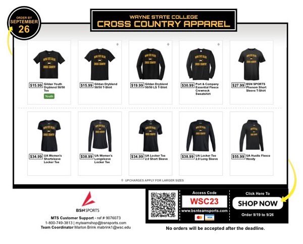 WSCXCTF's tweet photo. Track and Field Team Sales are out now until September 26th!!  Get your T&amp;F/XC gear to support our amazing kids and all they do! Go Cats! 🐱 

Cross Country Team Store Flyer - https://t.co/RXPNo8NOIc

Track &amp; Field Team Store Flyer -https://t.co/LYfTjXD5nZ https://t.co/UXtdyLKvMC