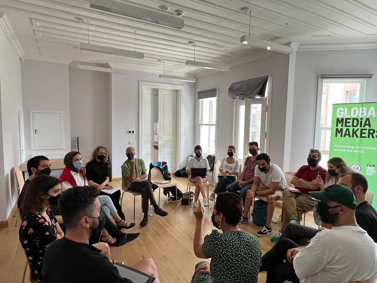 filmindependent's tweet photo. Another #GlobalMediaMakers workshop in the books! In partnership with @USEmbassyTurkey, #Fellow @ali_vatansever, #m2filmlab and led by @ruth_atkinson and #NealDhand, #GMM organized an incredible Script Development Workshop in Kadiköy, Istanbul. Amazing work! https://t.co/3Rp9QOuYNG