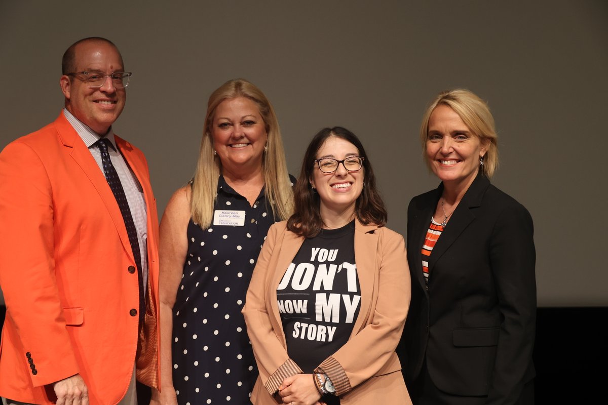 MOEducation's tweet photo. What an exciting day! Surprise announcement at @RitenourSchools to announce 2023 Missouri Teacher of the Year Christina Andrade Melly! @MoCommissioner joined in the celebration! https://t.co/USurc0vGlb