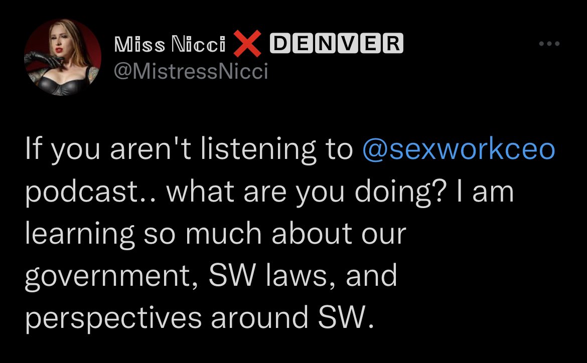 Thank you for your feedback @MistressNicci! You all are helping us grow On The Whorizon Podcast with every share and review. #swceo #CEOsquad 

Listen & Watch episodes here: linktr.ee/whorizon

@melrosemichaels @sapiotextual