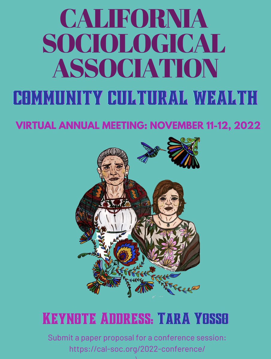 ‼️Call for sociological papers‼️

The annual California Sociological Association conference will be held through Zoom this year on November 11th-12th. Submit your paper proposal by October 15. Link in bio!