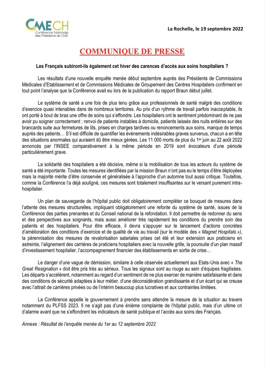 [CP] Les Français subiront-ils également cet hiver des carences d’accès aux soins hospitaliers ?
lc.cx/F_5zJc

Résultats de l’enquête:
lc.cx/jMvyL-