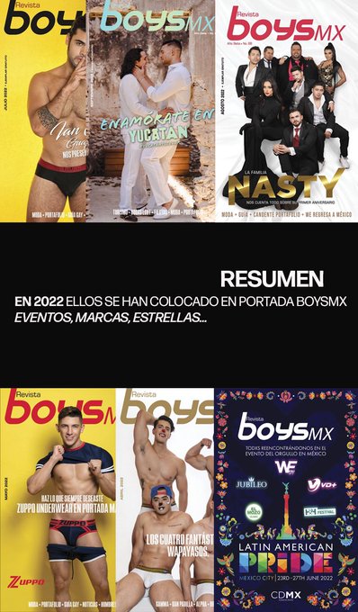 El recuento del 2022 en las portadas de @revistaboysmx ??????? https://t.co/59R4zILguk