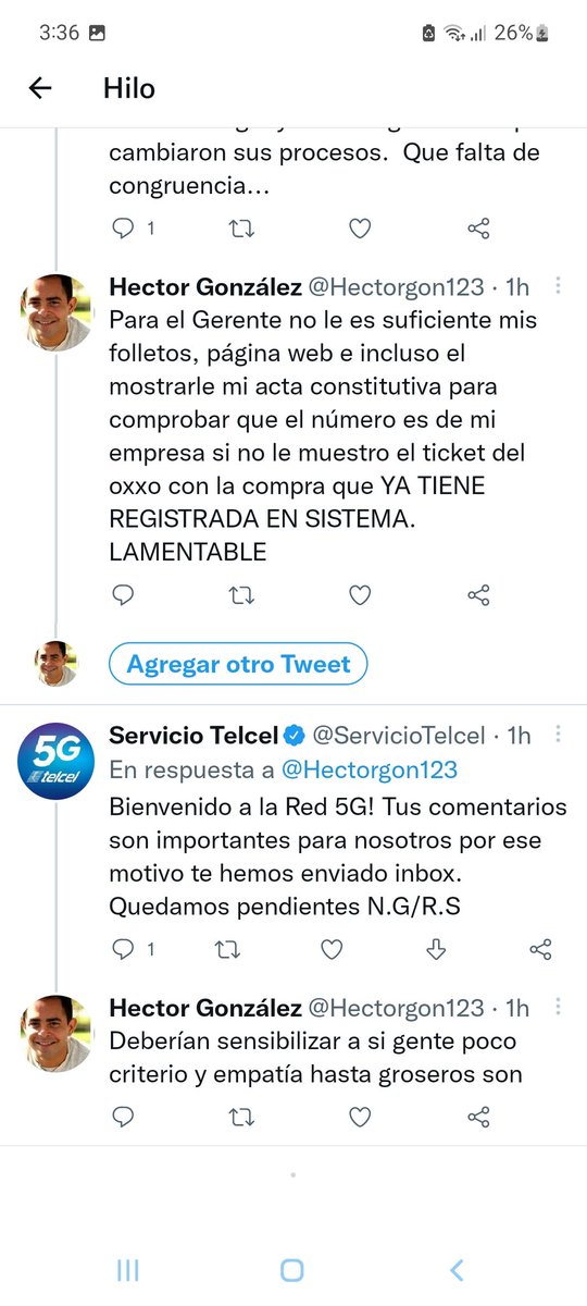 Hectorgon123's tweet photo. @arturoelias @Telcel Buenas tardes, me veo en la penosa necesidad de compartir esta triste experiencia esperando me puedan ayudar. https://t.co/HG3zEpvuNY
