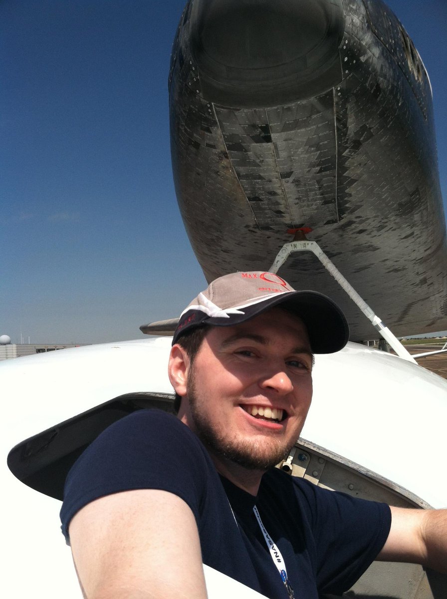 TheAstroN8's tweet photo. #OTD 2012 - The selfie of a lifetime. It was the day I checked my fourth and final orbiter off the bucket list and the day I fell in love with the Boeing 747. And this pic was launched to the ISS the following year ๐
#AvGeek #Endeavour #ISSFE7 https://t.co/iQr4vUP17s