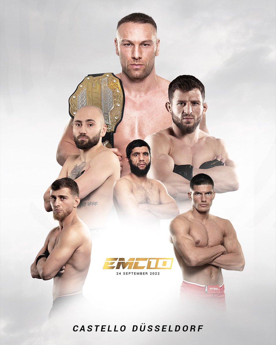 𝐈𝐓'𝐒 𝐅𝐈𝐆𝐇𝐓 𝐖𝐄𝐄𝐊 🔥

A stacked #EMC10 event awaits 🍿

📍EMC 10
🗓 24.09.2022
🏟 Castello Düsseldorf
🎟 Ticketmaster.de