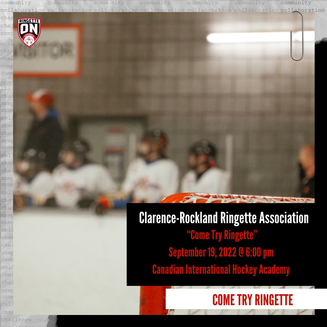 RingetteOntario's tweet photo. The fun continues!🎊
Tonight Clarence-Rockland ringette association is hosting their come try ringette event! So if you are in the area go check it out!
See 🔗 in bio for more details and upcoming events
#WeAreRingette | #RingetteON | #ComeTryRingette | #CTR2022 | #YousthSports https://t.co/A89P1A3Qxm