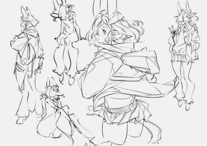 Hey! Due to recently having moved and going back to university, I'll be doing some emergency sketch sheet comissions to help me cover for my living expenses. It'll be only two slots, samples and ToS below! (1/2) 