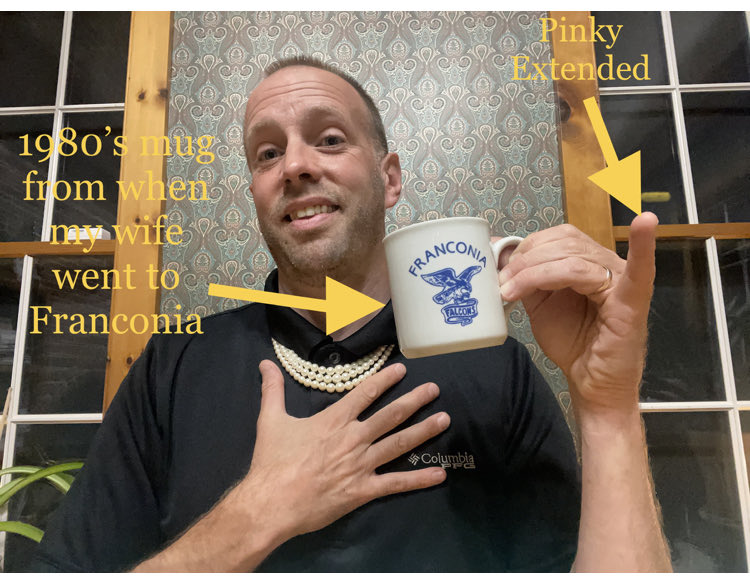 Today, Franconia staff honored the Queen by wearing black, pearls, and enjoying a spot of tea.