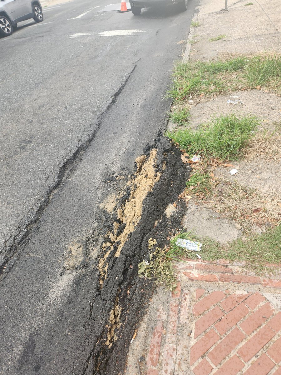 Tired0fCrooks's tweet photo. Why is the @PhiladelphiaGov allowing @MyPGWCommunity @MyPGW to destroy the streets of this city. Not even a half attempt to refill holes after themselves. So many cars get damaged every day. Its farcical. @Darrell_Clarke needs to step up. https://t.co/2AahIgNAMs