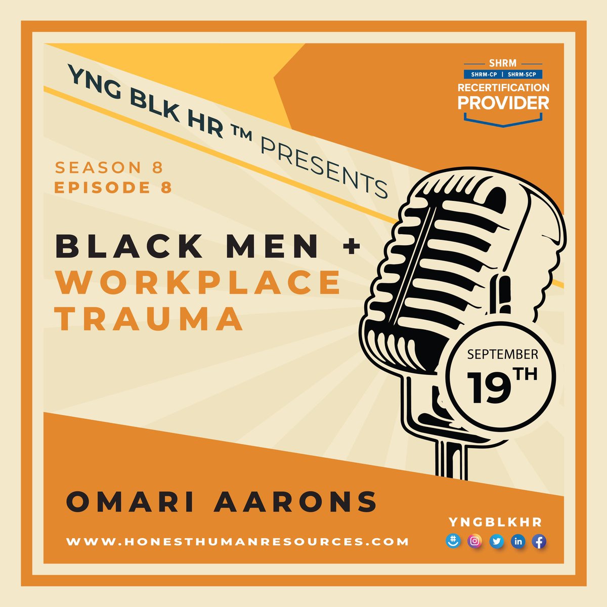 yngblkhr's tweet photo. Check out this week’s YNG BLK HR episode featuring @omariaarons @omarispeaks founder of @aaronsgroupllc.
We’ll discuss how Black men are impacted by various forms in trauma within the workplace. Don’t miss out!
#YNGBLKHR #WeAreHR #ABA #AlwaysBeApplying #Inclusion #Allyship https://t.co/1uxrSVROkz