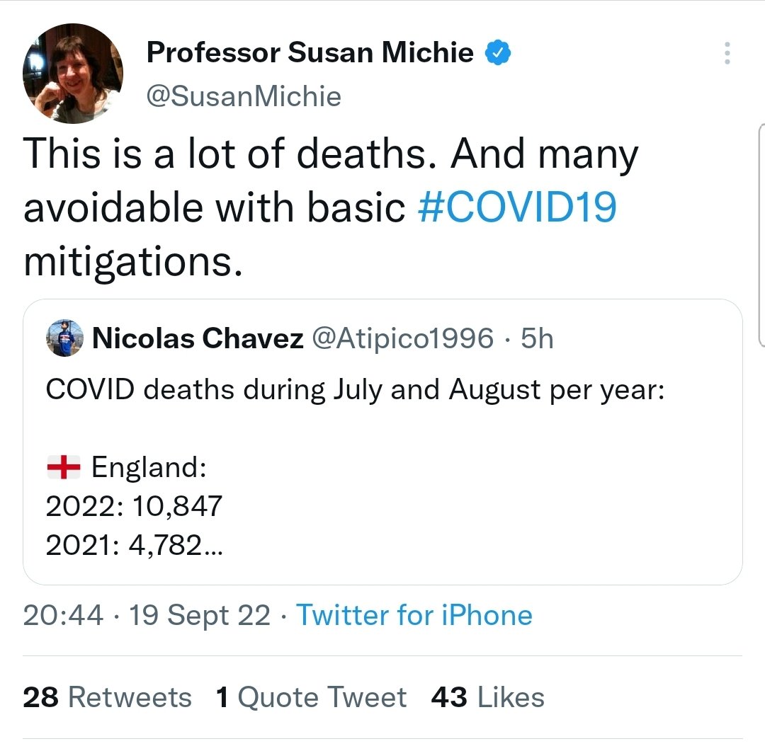 statsjamie's tweet image. Communist Susan Michie retweeting utter nonsense statistics on Covid deaths in July and August.

There were not 10,847 Covid deaths in England ❌ ❌

Anyone who believes this number holds no competence to work for the World Health Organisation.
