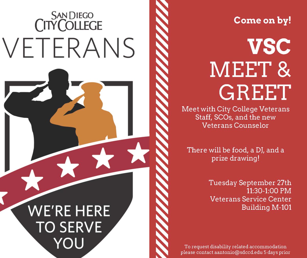 San Diego City College Veterans (@sdcityvets) on Twitter photo 