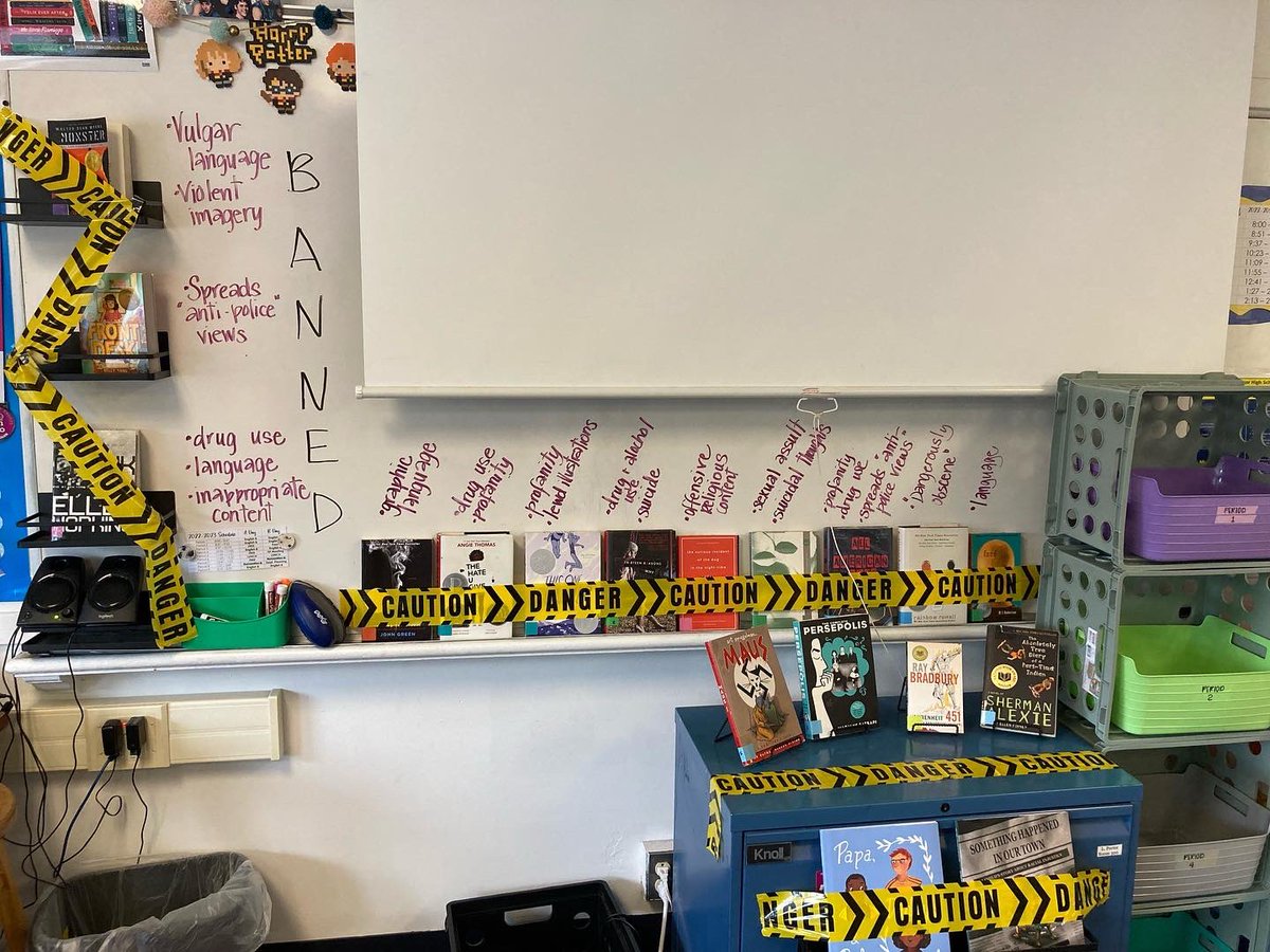 #BannedBooksWeek 2022! Celebrating our freedom to read. Ss analyzed some familiar and new texts by genre to make inferences as to why they’ve been banned. 

Both the thinking and reactions of shock &amp; awe in the room today were intense! <a href="/WestIrondequoit/">West Irondequoit CSD</a>