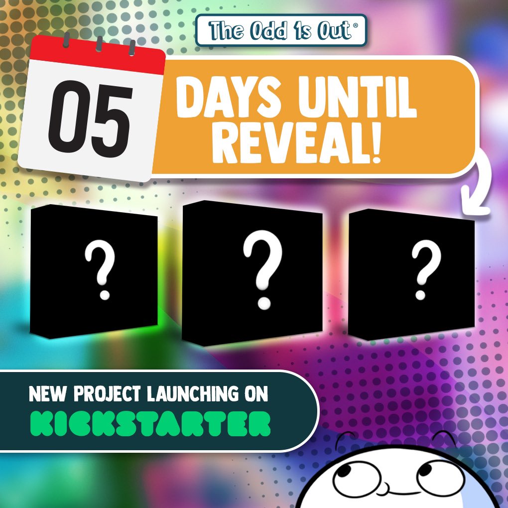 Let the countdown begin! 5 days left until our new Kickstarter reveal!! Stay tuned! Make sure to sign up for SMS or email updates to be the first to know. Visit: theodd1sout.com

#kickstarter #odd1sout #jamesrallison #creatorink