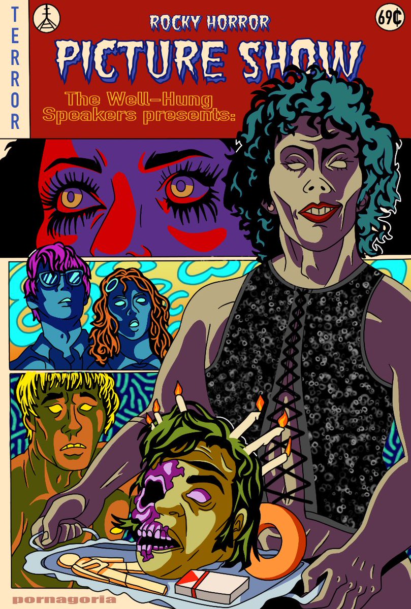 pornagoria's tweet photo. just finished this poster design for the October @NOLASpeakers shows!! be sure to come down and snag one for yourself!! tix already up on the Prytania Theater site :)) #rhps #creepshow https://t.co/PTkbiqrSuu