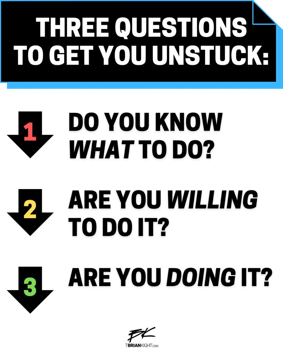 Feeling stuck? Answer these . . .
