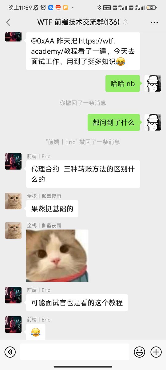 0xAA_Science's tweet photo. 群友说面试前突击solidity，看了WTF Solidity极简教程，还真用上了。

这条100个转发的话，就开个新仓库 WTF Interview：Web3面试指南。

另外宣传下新开的前端群，明天开始拉人，报名链接：
https://t.co/jyDvgYcHls https://t.co/bzbdVJGNOd