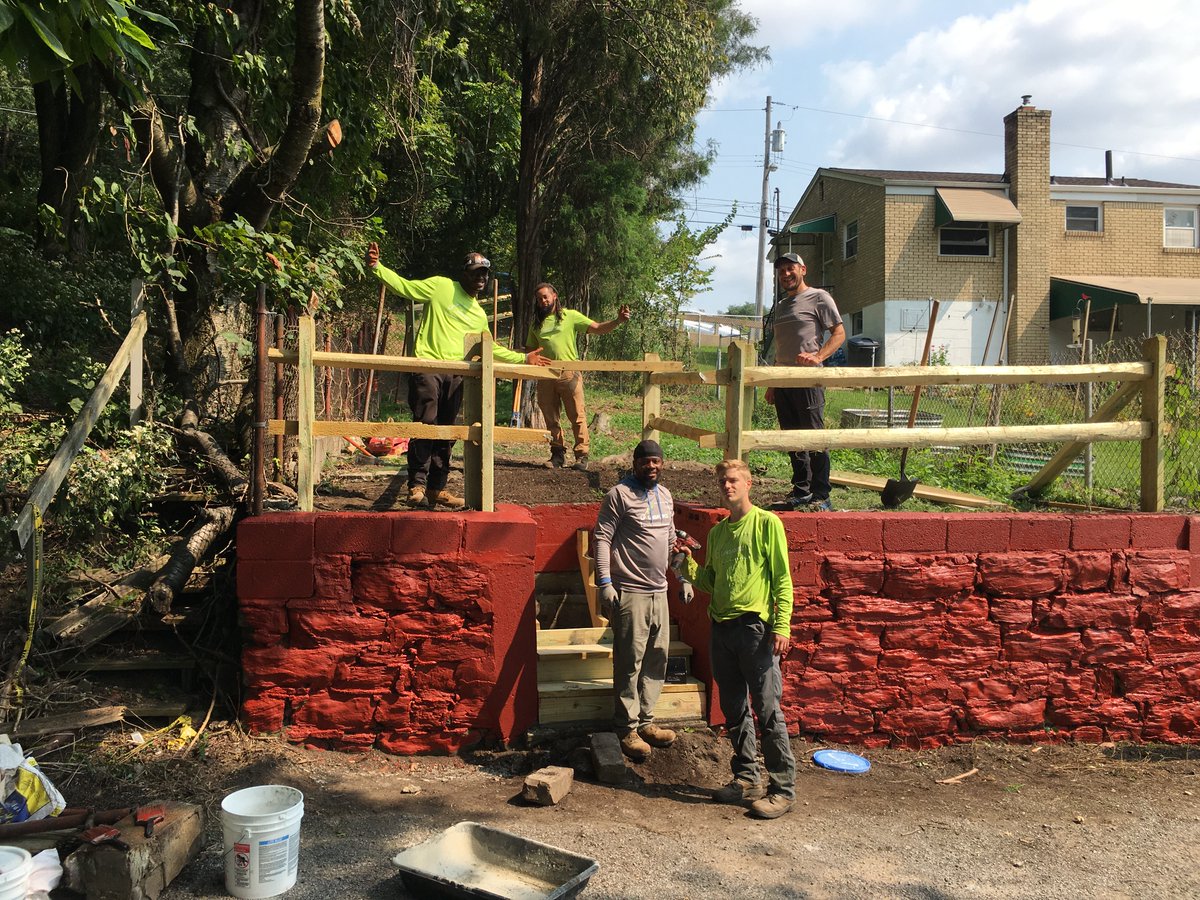 ScenicPGH's tweet photo. We are so proud of our greenspace restoration partnership project, the Lanark Connector! Huge thanks to staff and crew of @landforcepgh and support of the Fineview Citizens Council. Opening and information event on Saturday, October 22! #Fineview #keepitscenic #keepitgreen https://t.co/A7ratiq4eD