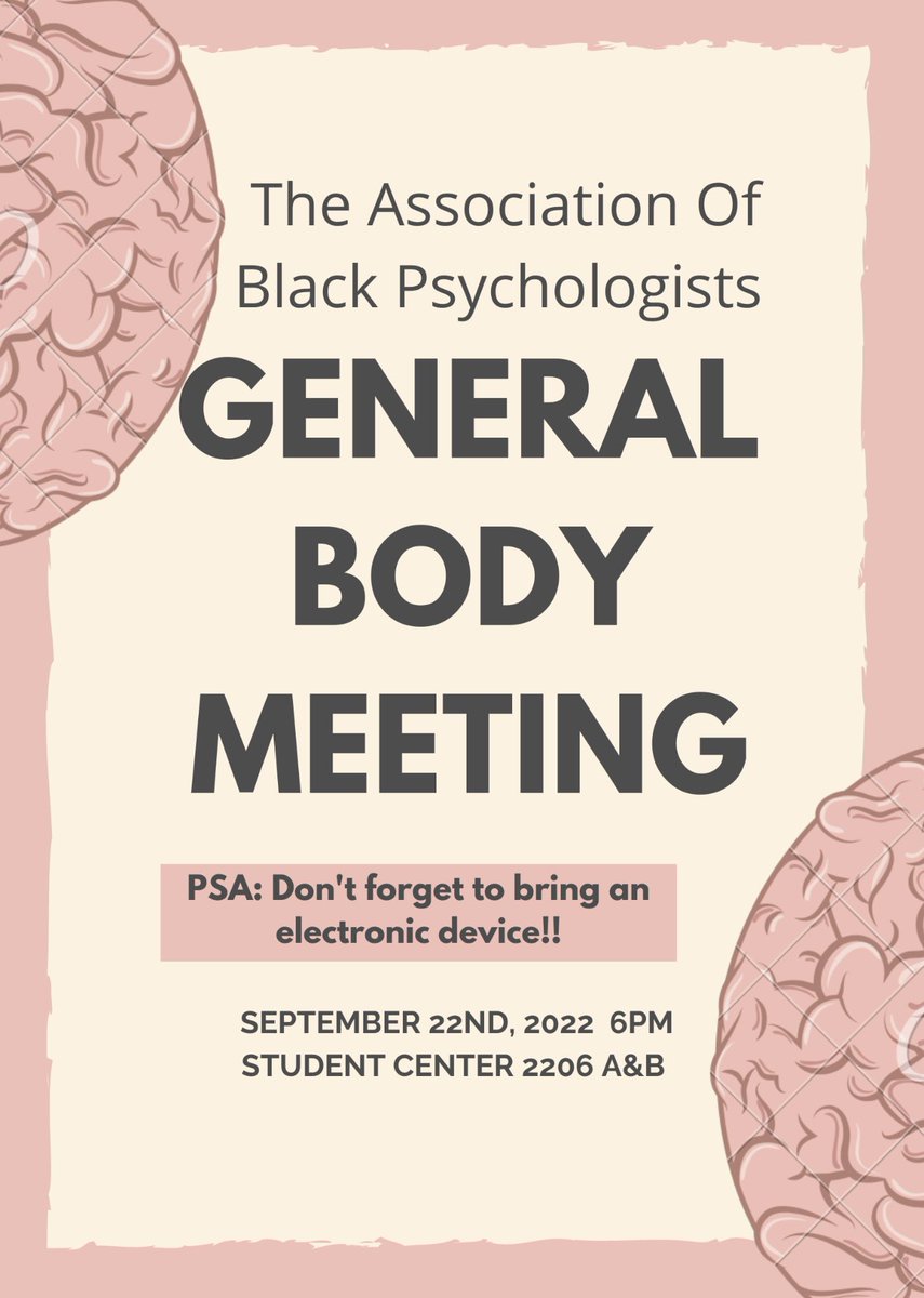 ABPsi wants to invite you all to our 2nd general body meeting of the year this Thursday, September 22nd @ 6pm. You will be learning about your Enneagram type and more!!🤍