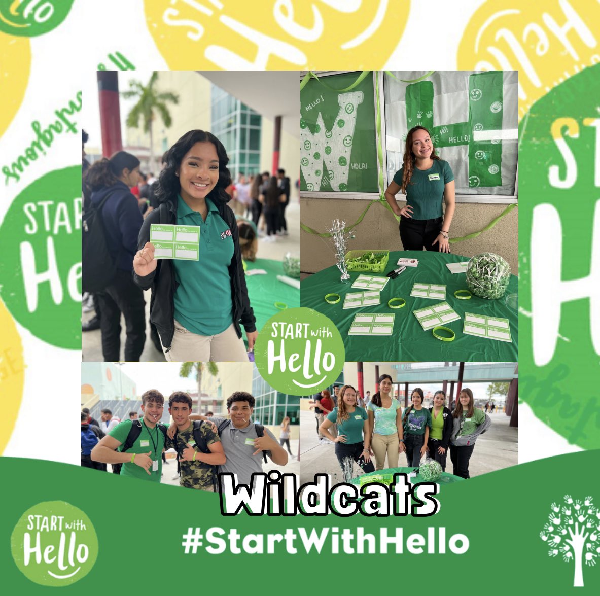 💚 Wildcats Start with Hello 💚 
This week we are supporting the @sandyhookpromise 💚💚💚

#sandyhook 
#endviolence
#safeschools
@miamischools 
@MDCPSNorth 
@SuptDotres 
@MDCPSPHantman