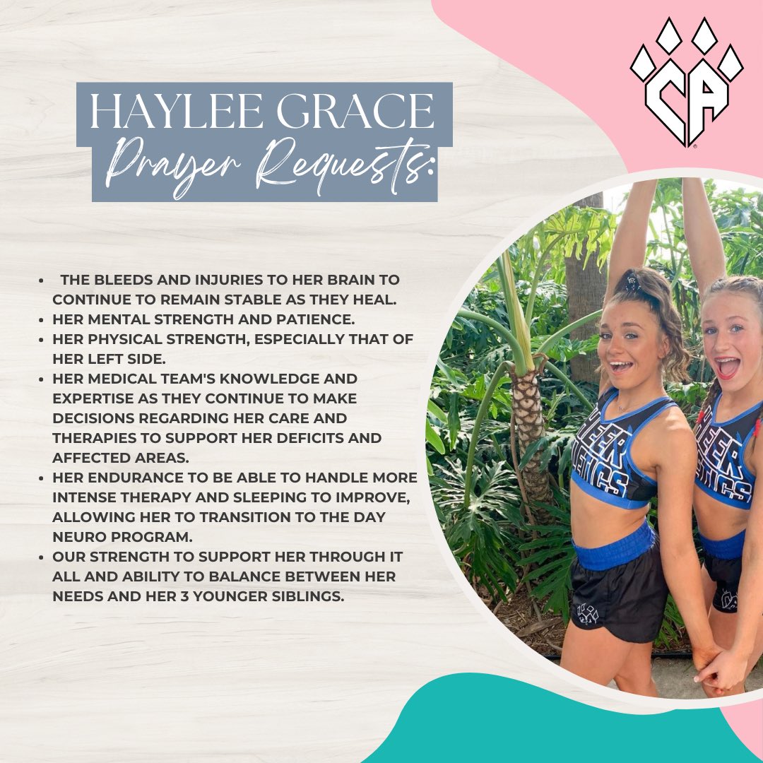 We want to take the time to wish a huge Happy Birthday to Haylee today! We are sending you all the love and prayers from your G3FCA2A family, and we are all rooting for your progress! Here is an update and some prayer requests from the Alexander family.
