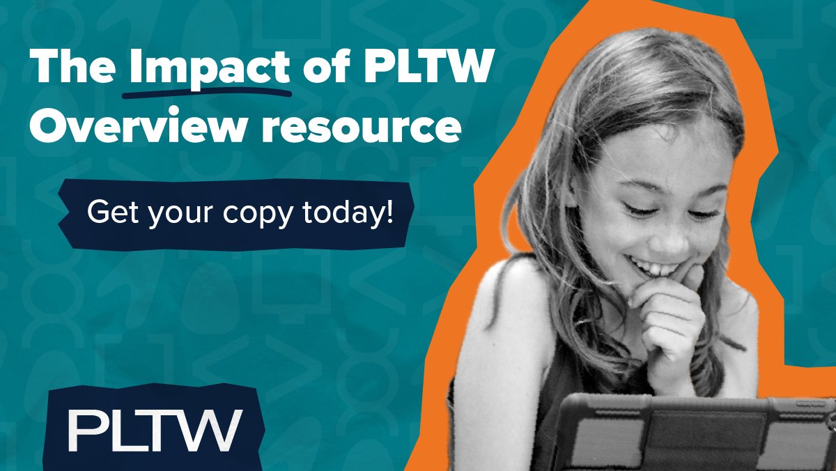 PLTWorg's tweet photo. Ready to learn how PLTW transforms student outcomes in schools across the nation? Check out our research overview featuring a compilation of studies for categories such as student interest and engagement in STEM learning, and much more! https://t.co/WZc8cMMm1f https://t.co/fCH8xXG0Hl