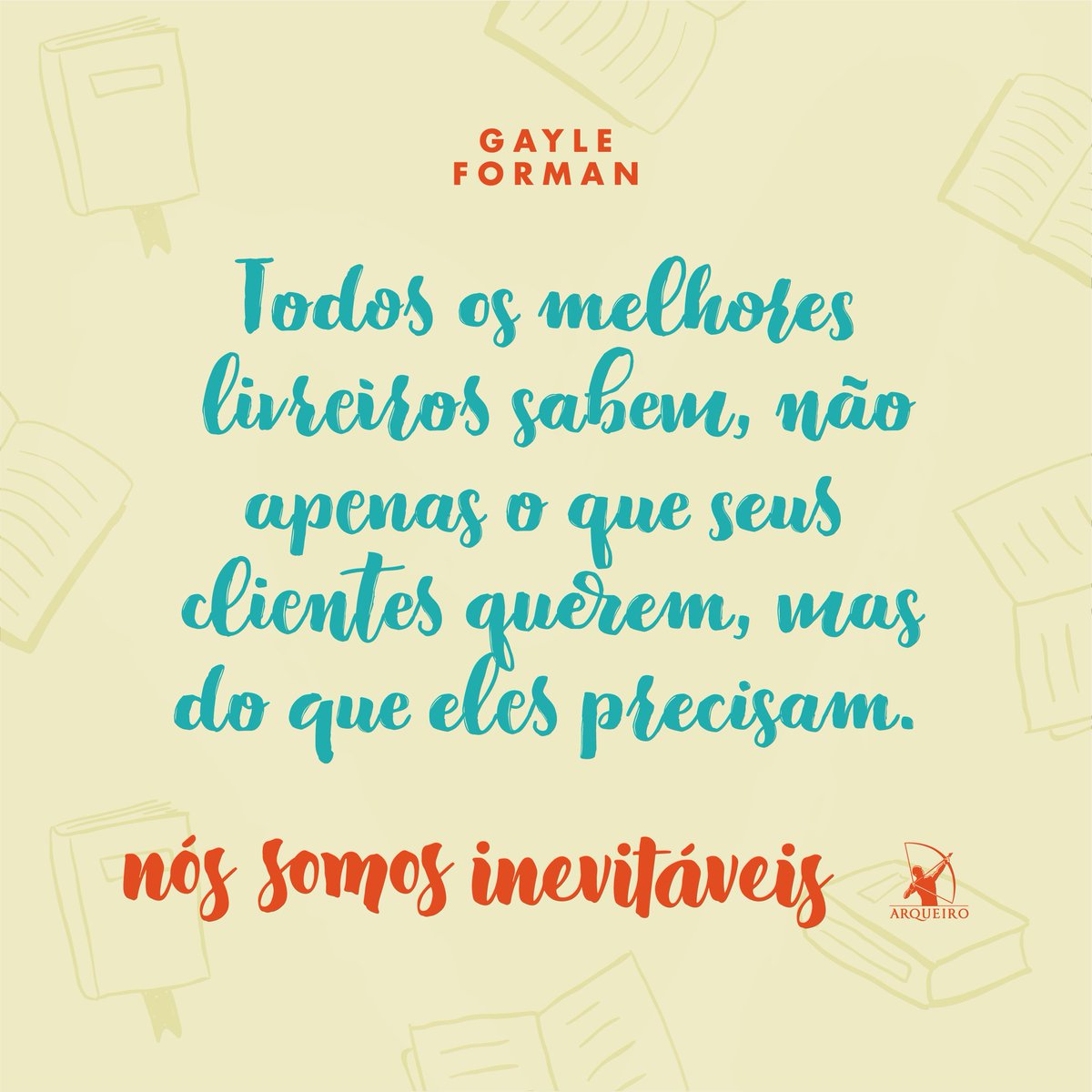 editoraarqueiro's tweet photo. “Eu poderia ter ficado com Aaron e seus amigos por outro livro inteiro.” – David Yoon, autor de Frank e o amor.
"Nós somos inevitáveis", é o novo romance de #GayleForman.
Amazon: https://t.co/ogxC7e4O03
Submarino: https://t.co/wWqDsZcDE5
📚https://t.co/D5hoPWwL1D https://t.co/MBTb7qiV1q