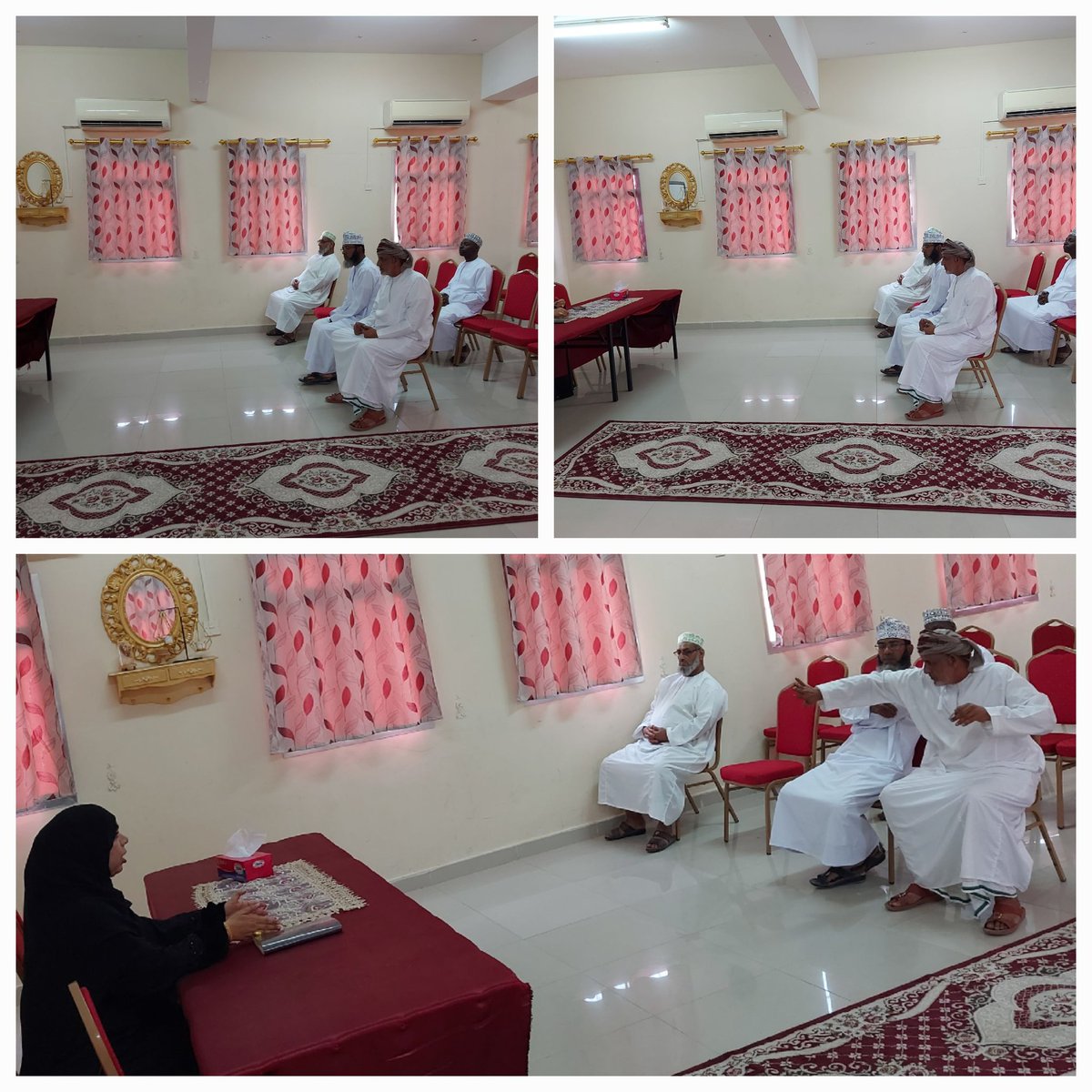 EduGovSbt3326's tweet photo. جانب من اجتماع مديرة المدرسة أمين�� البلوشي بالحرّاس  وذلك لتنبيههم على بعض الملاحظات والنقاط التي تخص سلامة الطلبة والمبنى المدرسي . https://t.co/jfo4lRsJgZ