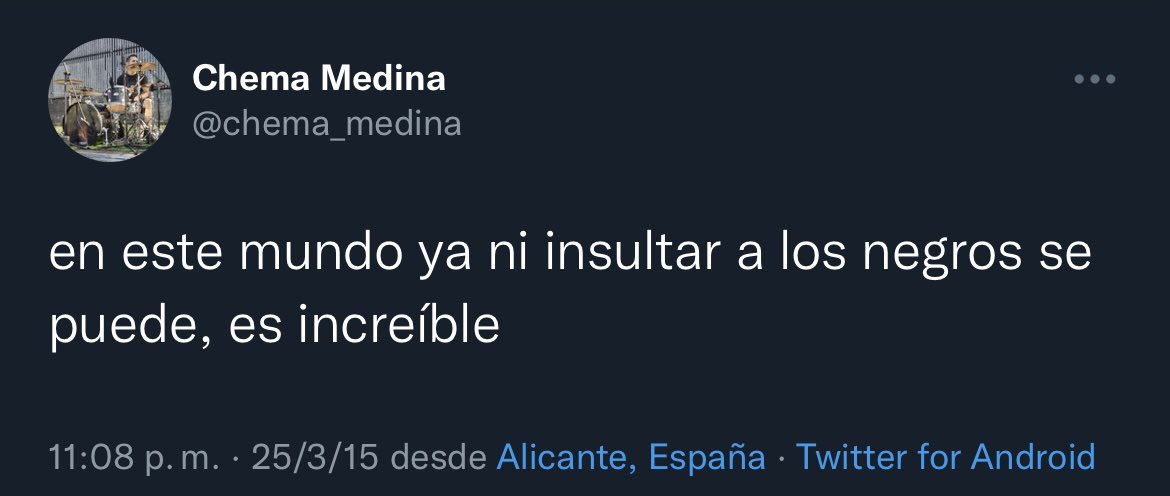 finallyxpablo's tweet photo. ¿En serio Paco González y @tjcope van a tener a semejante racista en sus filas? Ayer Paco intentando concienciar a la gente mientras @chema_medina trabaja para ellos. Pongamos en su conocimiento estas locuras.

@partidazocope @juanmacastano @ferevangelio @pedritonumeros @jheviam https://t.co/ov7M8UpYnV