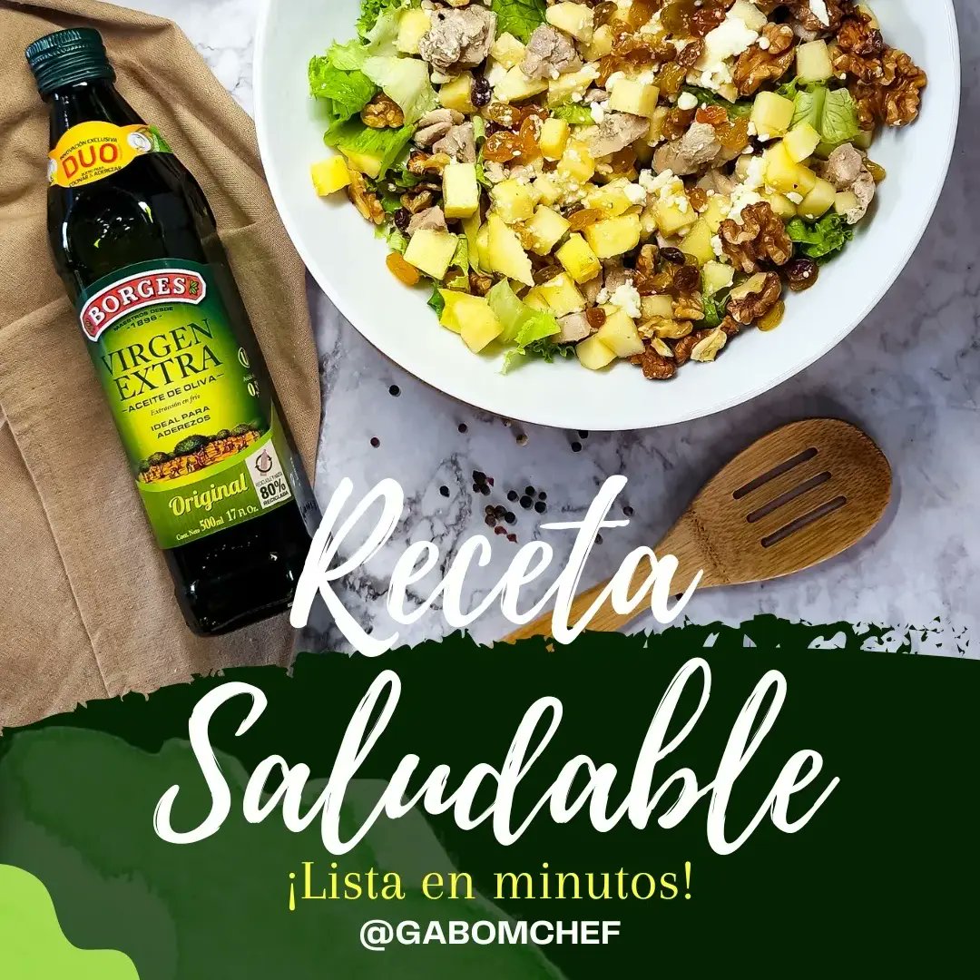 gabogrimaldo's tweet photo. Iniciemos el lunes con una receta saludable y deliciosa que puedes elaborar en familia, usando Aceite de oliva virgen extra de @Borges_es 🥗👨🏽‍🍳 #Cuidandoloqueimporta #Borges #RecetaExpress #Receta #ComidaSaludable #Masterchef #Gabomchef #CocinandoconGabo https://t.co/NmT0ZpesQA