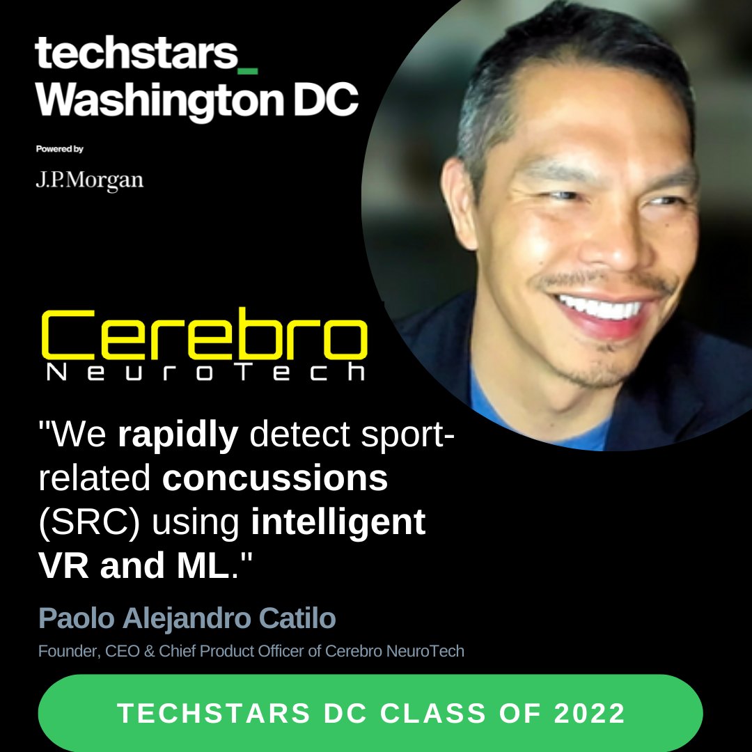 Meet the incredible founders that make up the #TechstarsDC Class of 2022. We are spotlighting one company per day for 12 weekdays and today is DAY 4! Meet Cerebro NeuroTech, founder Paolo Alejandro Catilo, and his team Scott Burkhart and Kristian Bouw. 

<a href="/Techstars/">Techstars</a> <a href="/jpmorgan/">J.P. Morgan</a>