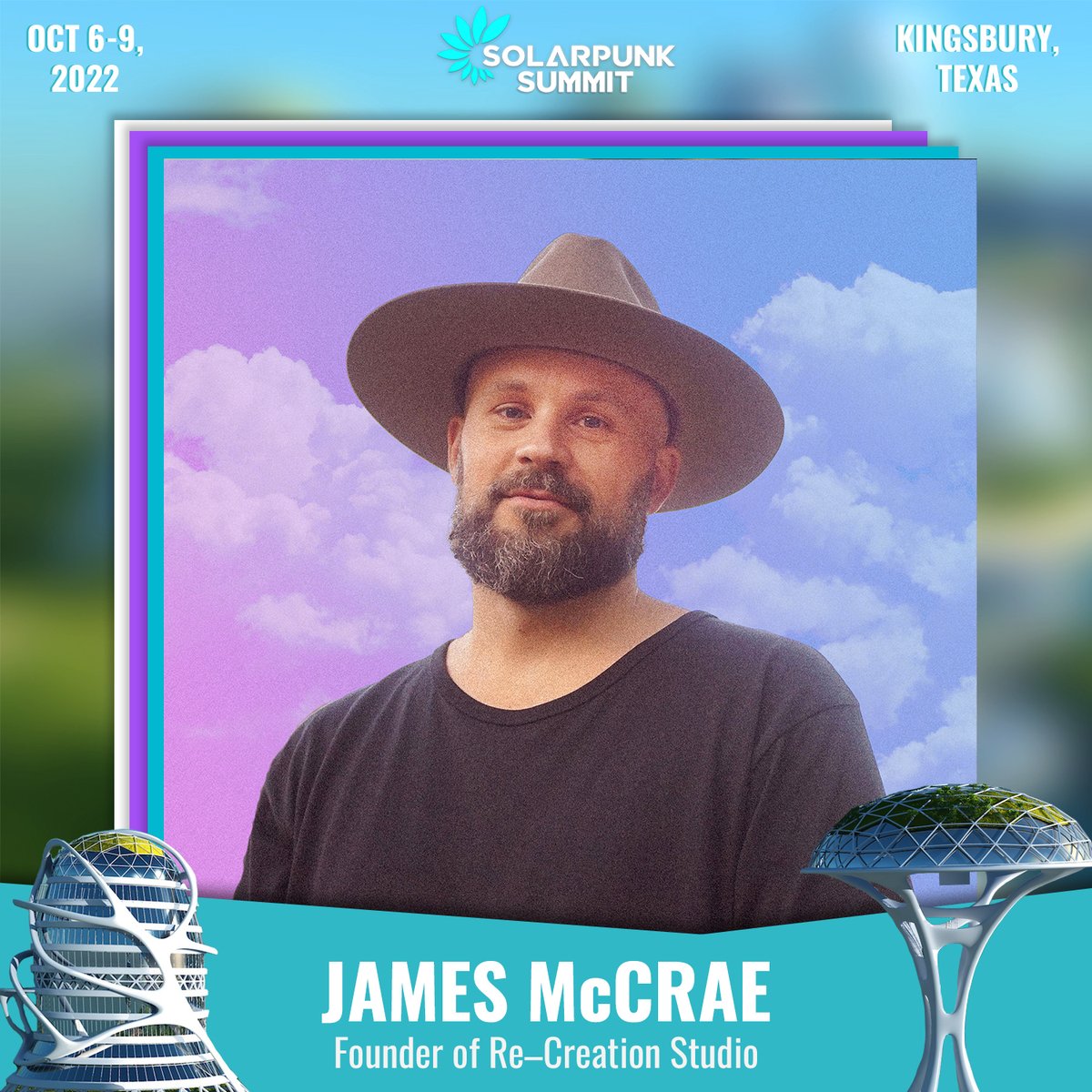 SolarpunkSummit's tweet photo. We are thrilled to have Founder of the Re-Creation Studio, James McCrae, join the #SolarpunkSummit stage this year! Be sure to catch his talk "Art & Myth: Planting the Seeds of Reality."
Grab your passes now at https://t.co/GhYCHLHIhg.
@jamesmccrae77 https://t.co/txfLYvrmIS