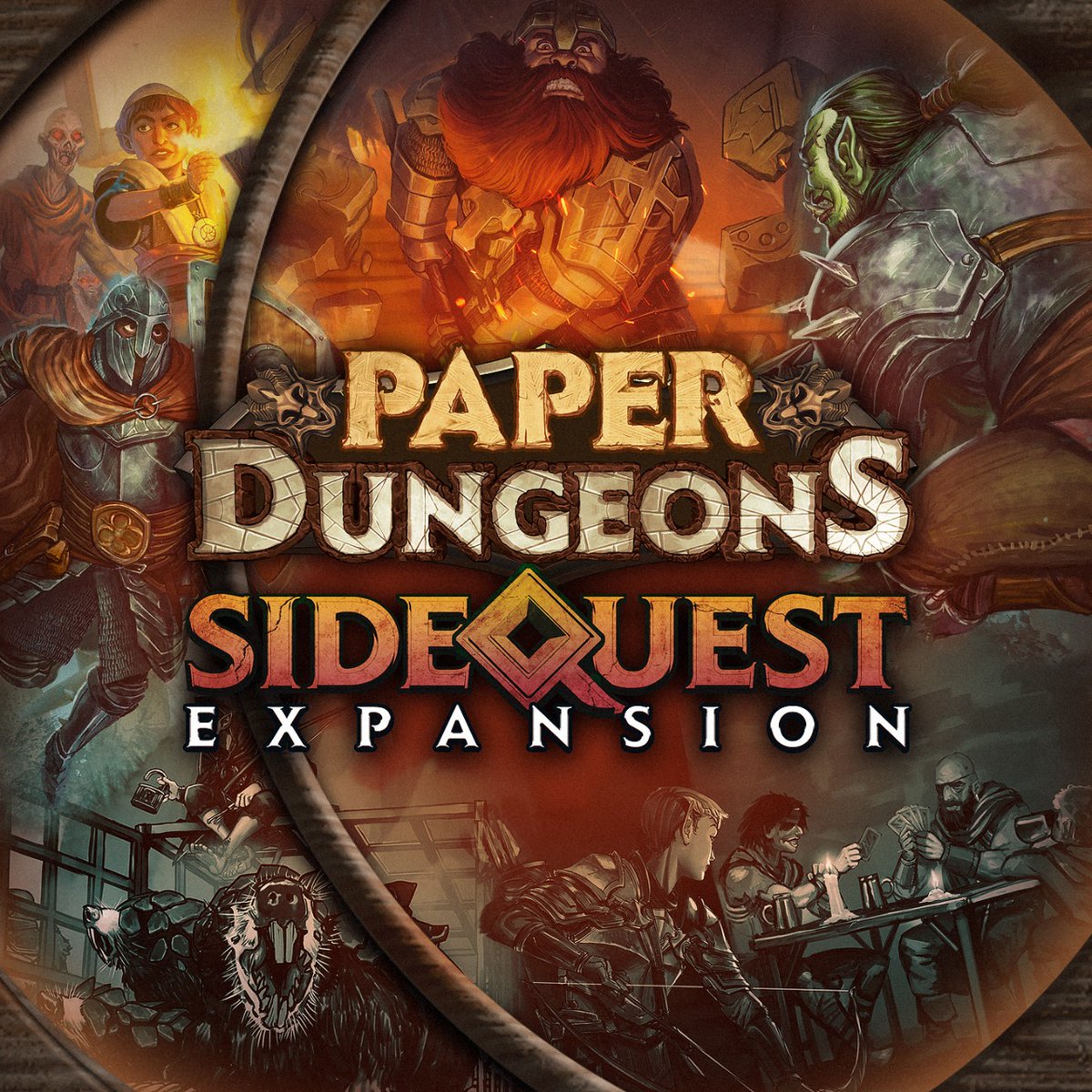 GamesGlyptodon's tweet photo. Last week @danramosart sent us a sketch from Paper Dungeons' expansion cover.

The scenes of the side quest are fantastic.

Paper Dungeons: Side Quest Expansion will arrive in stores in 2023.

#boardgames #bgg #paperdungeons #fantasy #RPG https://t.co/X70WI4C5YU