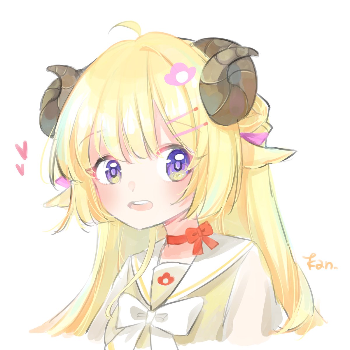 角巻わため 「メガネ#つのまきあーと 」|kan🐏(WD) ＠多忙のイラスト