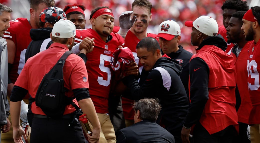 bet_odds's tweet photo. Breaking #NFLNews: Starting QB for the San Francisco 49ers #TreyLance is out for the season with a broken foot! Lance is scheduled for surgery today. Jimmy G finished the game against the Seahawks and will be the starting QB. Tough break for a kid who only played 5 NFL quarters. https://t.co/CHeviyGiqd