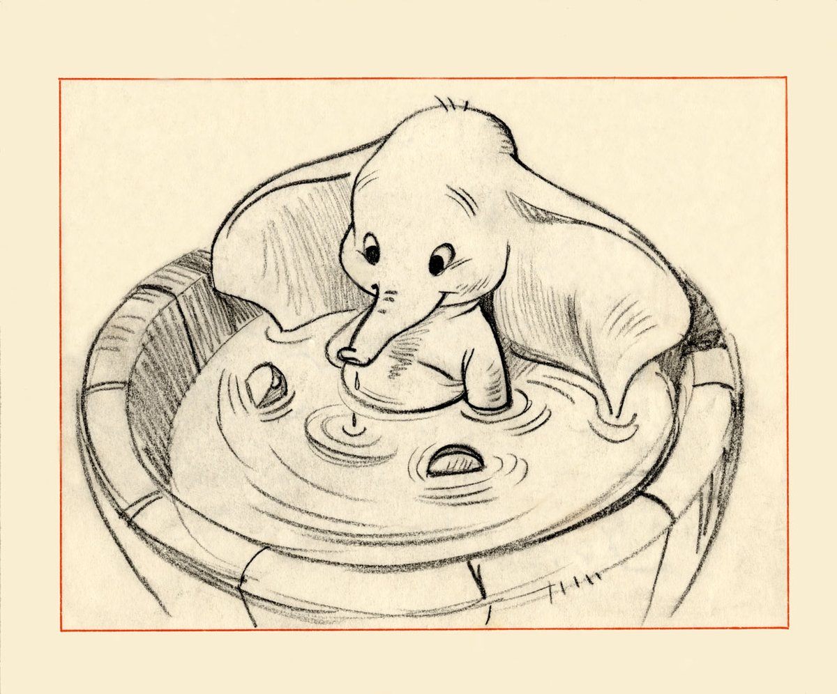 Animated_Antic's tweet photo. Have some storyboard sketches from Dumbo by Bill Peet. https://t.co/vECgghynCK