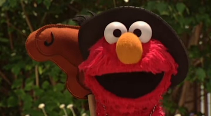 elmothinker's tweet image. cowboy elmo!
