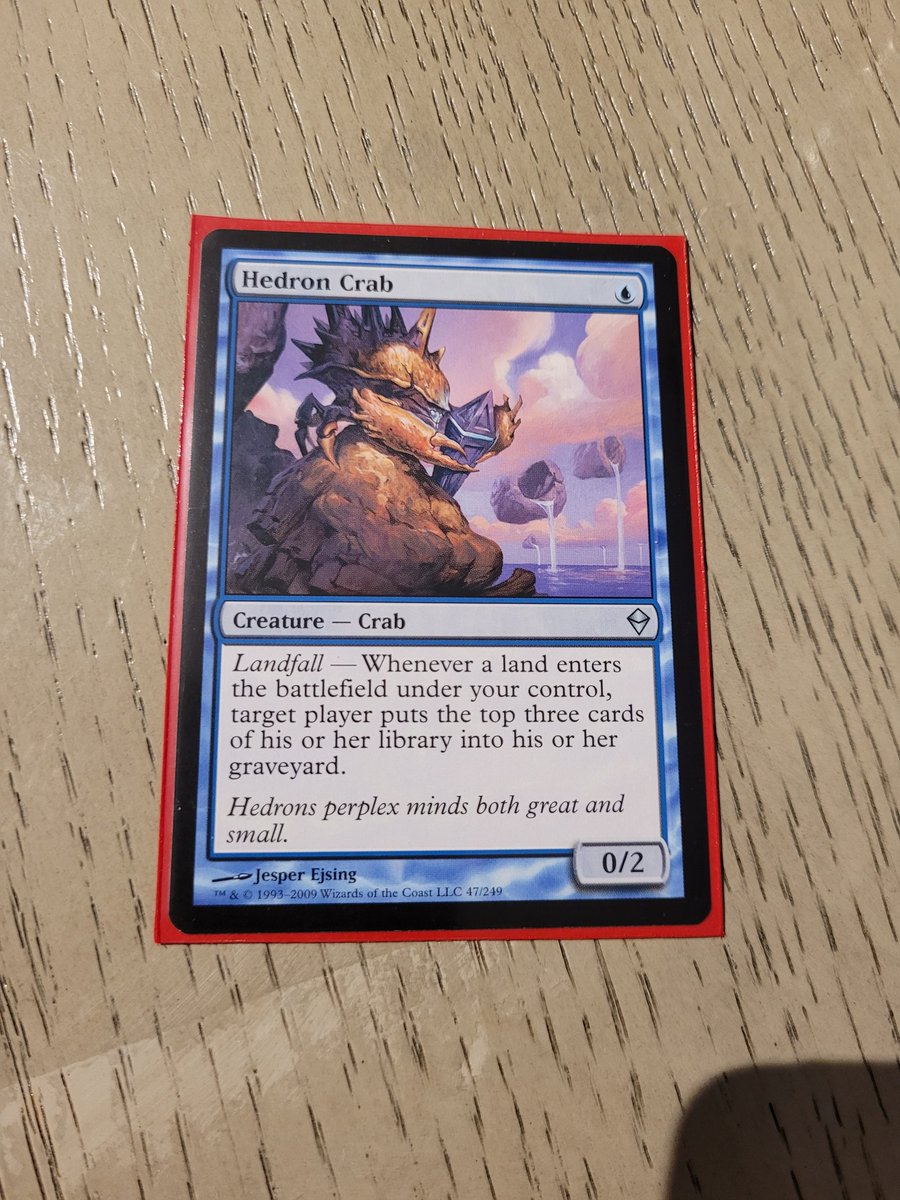 bigb44100's tweet photo. Who would like a Hedron Crab? I've got 4 and will ship anywhere in the USA for 5 bucks.

#mtg https://t.co/2H2fKwwcEx