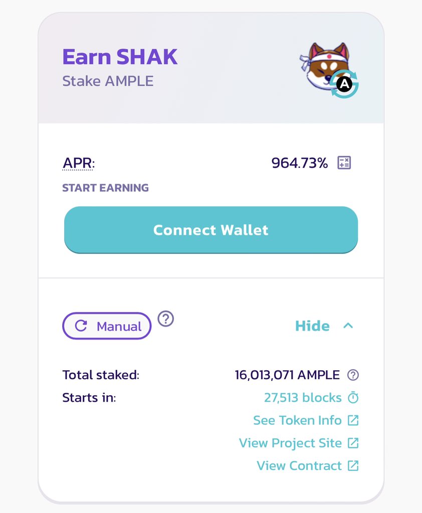ShakitaInu's tweet photo. We have officialy just listed on Ample Swap DEX! @ampleswap 

3 months rewards:

You can add liquidity to the SHAK/BUSD pair on Ample swap and use your Ample LP tokens to stake in the farm and earn $AMPLE

You can also stake $AMPLE tokens in the $SHAK staking pool to earn $SHAK https://t.co/QxEIVFualn
