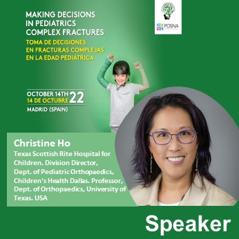 SEOP_news's tweet photo. 📌Complex supracondylar fractures. Management of the “difficult” ones
#Speaker: Christine Ho
@SRChildren_ Division Director, Dept. of Pediatric Orthopaedics, Children's Health Dallas. Professor, Dept. of Orthopaedics, University of Texas. USA
@SEOP_news  @POSNA_org https://t.co/0sP4btOGh8
