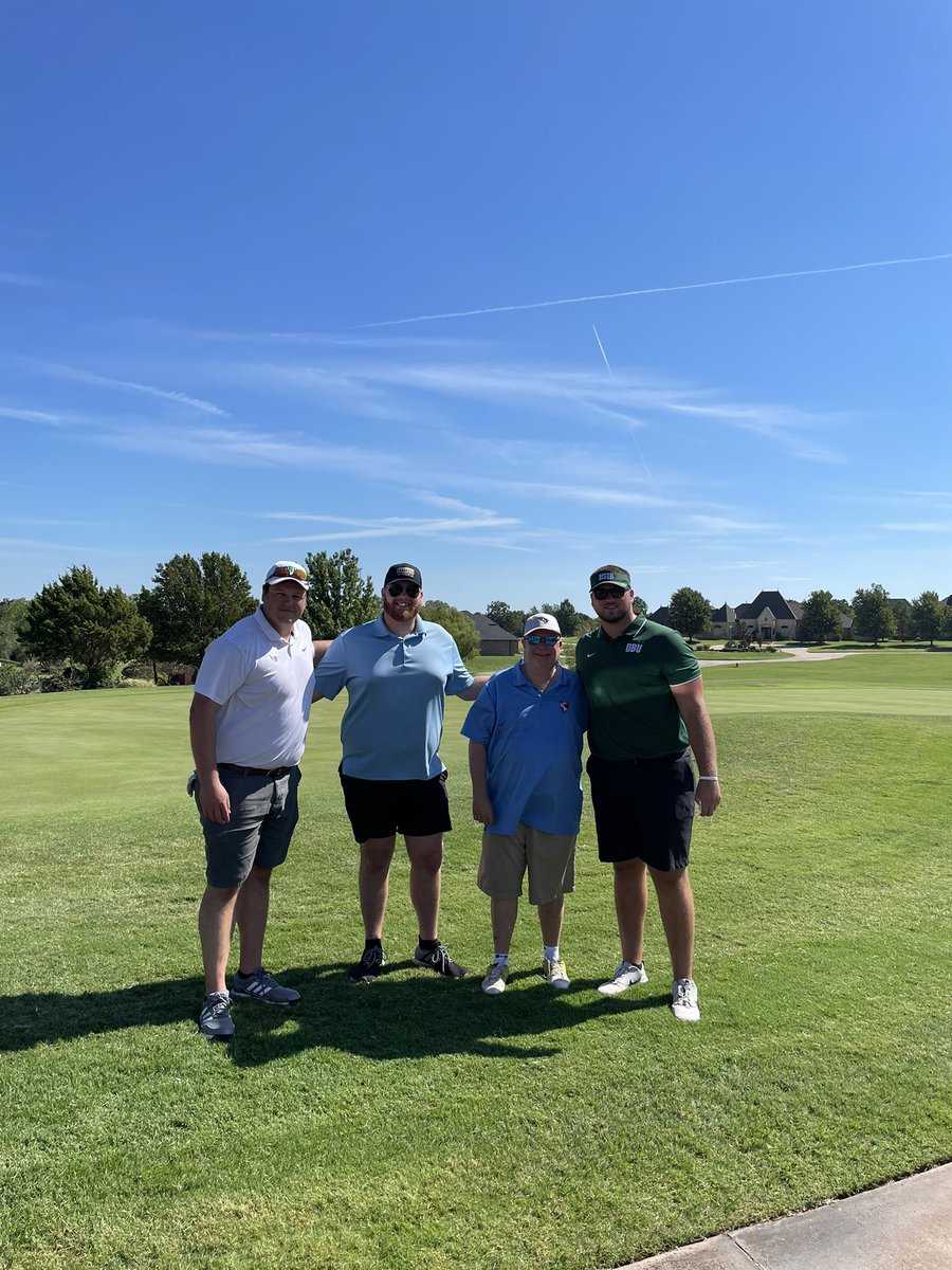 PlayByPlayGuy1's tweet photo. Great day at Shawnee CC for the @OBU_WBBall Golf Tournament..Our team is so bad we quit playing the Shamble format and are playing our own scramble! @ZachFrazier5 @tmarion78 @NWeisenborn72 @BoOverton https://t.co/screrbTr2o