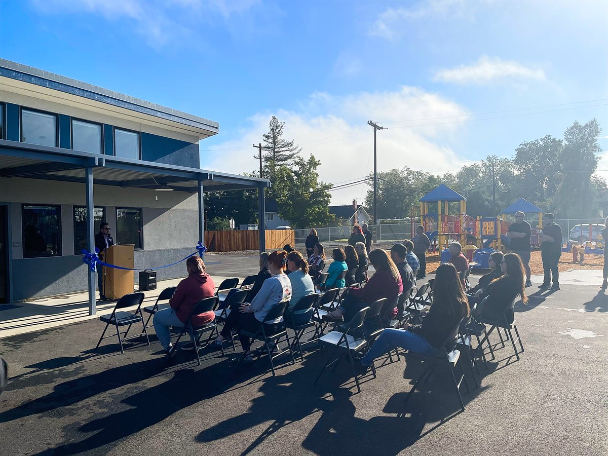 Angel Barajas, Chair of the Yolo County Board of Supervisors, speaking at the grand opening of the new preschool building in Esparto.